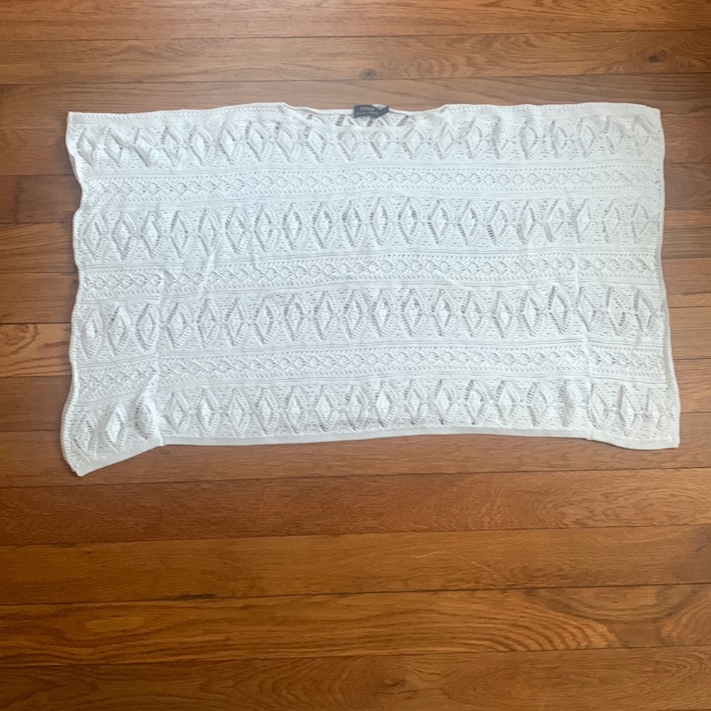 Polo Ralph Lauren Women's White Knit Crochet Pullover